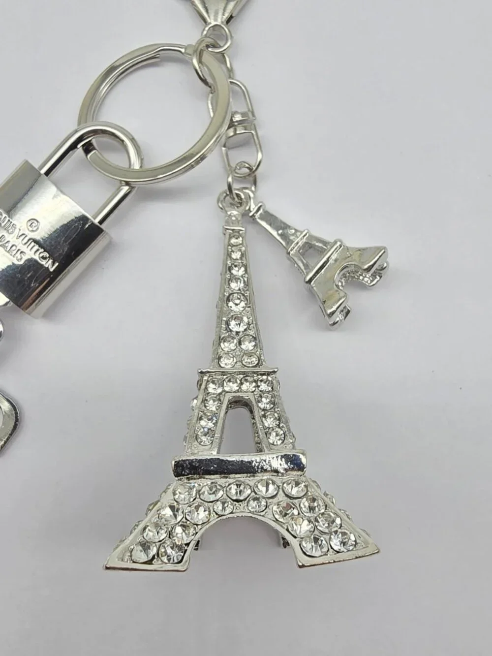 Authentic Louis Vuitton Silver Lock 🔒 Unbranded Eiffel Tower Keychain